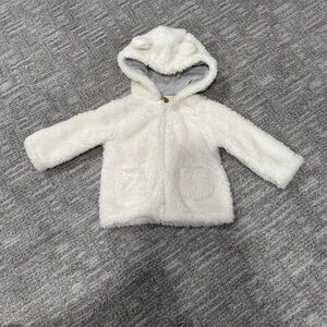 Carter's Cream Fuzzy Hooded Jacket
